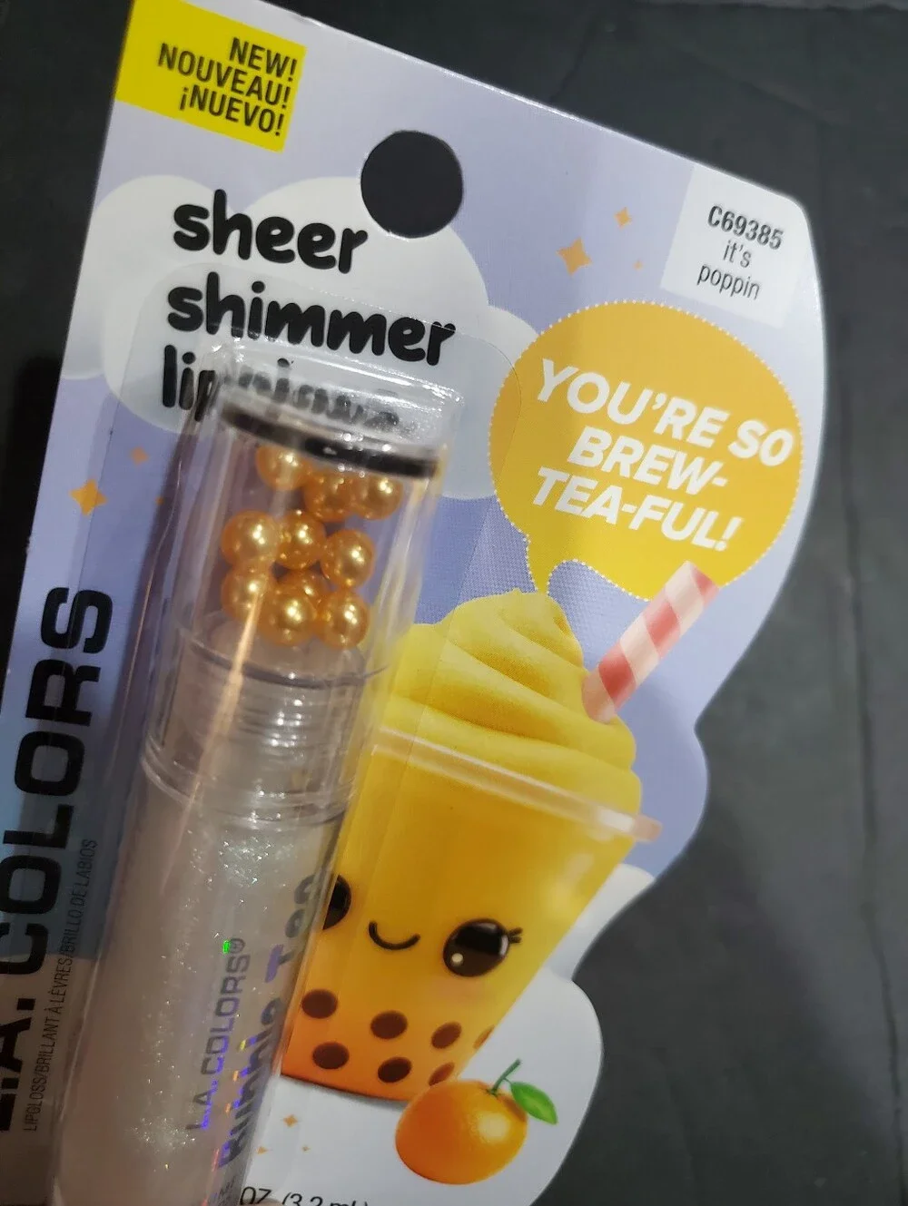 4pack bobba tea inspired sheer shimmer lipgloss set brand new